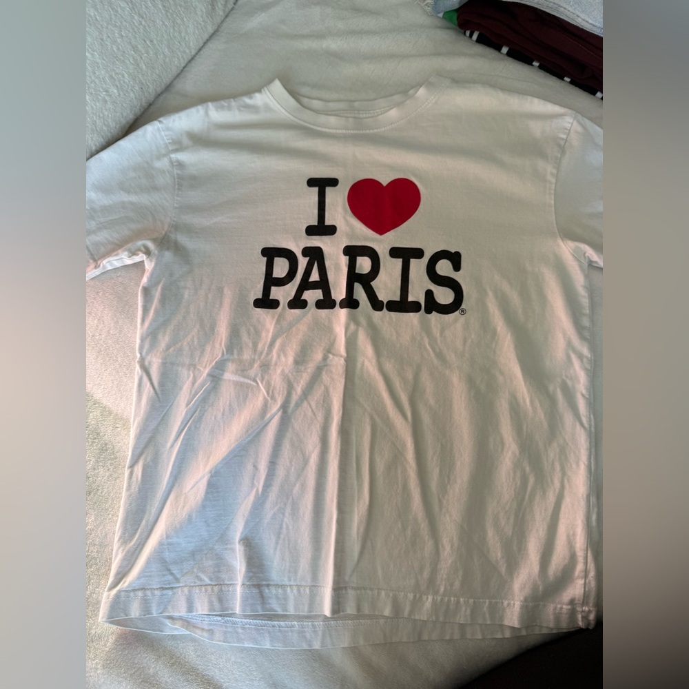 Woman’s I Heart Paris' Tee - White and Red